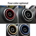 4 PCS Car Outlet Decorative Rings Aluminum Alloy Air Outlet Chrome Trim Ring Car Dashboard  Air Vents Cover Sticker Decoration for Audi A3, For Audi A3