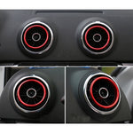 4 PCS Car Outlet Decorative Rings Aluminum Alloy Air Outlet Chrome Trim Ring Car Dashboard  Air Vents Cover Sticker Decoration for Audi A3, For Audi A3
