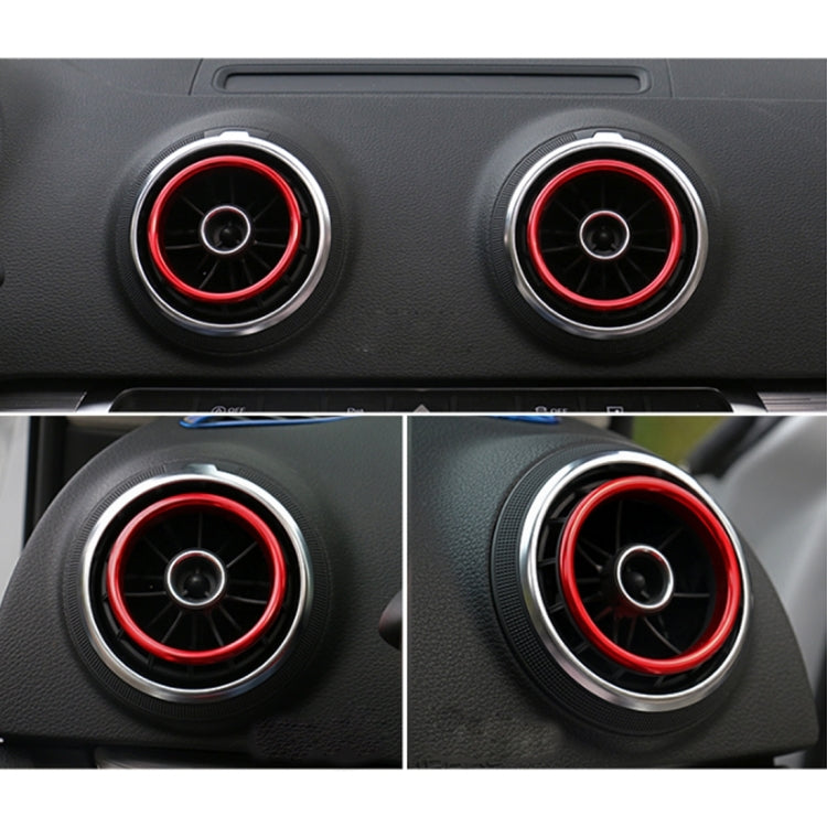 4 PCS Car Outlet Decorative Rings Aluminum Alloy Air Outlet Chrome Trim Ring Car Dashboard  Air Vents Cover Sticker Decoration for Audi A3, For Audi A3