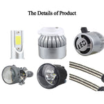 2 PCS 9005 18W 1800 LM 6000K IP68 Casnbus Constant Current Car LED Headlight with 2 COB Lamps, DC 9-36V, 9005