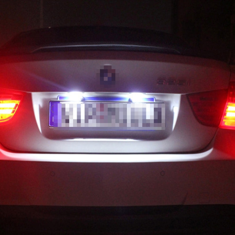 2 PCS License Plate Light with 18  SMD-3528 Lamps for Renault,2W 120LM,6000K, DC12V(White Light), For Renault