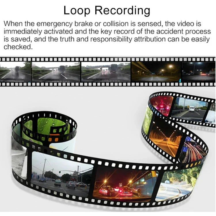 กล้องบันทึกวิดีโอรถยนต์อัจฉริยะ X96 ขนาด 4 นิ้ว 2.5D Full HD 1080P เลนส์คู่ รองรับการ์ด TF / ตรวจจับการเคลื่อนไหว, X96