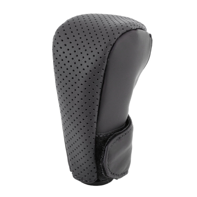 Universal Nonslip Breathable Genuine Leather Car Gear Shift Knob Cover