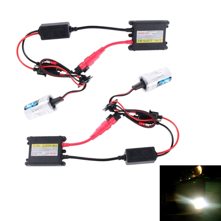 2PCS 35W HB4/9006 2800 LM Slim HID Xenon Light with 2 Alloy HID Ballast, High Intensity Discharge Lamp, Color Temperature: 4300K, 9006