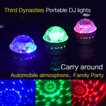 D33 5W USB Charging RGB Car Decoration Portable DJ Light Sound Activated Rotating Strobe Effect Atmosphere Light Star Music Light Lamp, DC 5V, D33