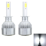2 PCS  H1 18W 1800 LM 8000K IP68 Canbus Constant Current Car LED Headlight with 2 COB Lamps, DC 9-36V, H1
