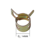 10 PCS 14mm Car Spring Clip Fuel Line Hose Clip Water Pipe Air Tube Clamp Fastener, 10 PCS 14mm