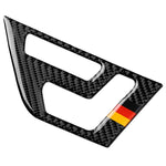2 PCS German Flag Car Carbon Fiber Right Drive Seat Adjustment Panel Decorative Sticker for Mercedes-Benz W204 2007-2013, Right Drive Seat Adjustment (A)