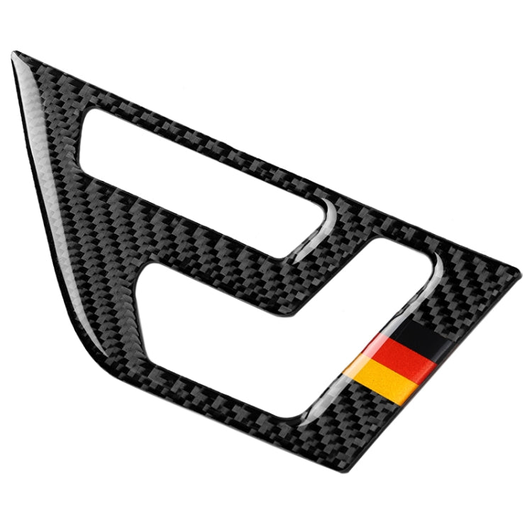 2 PCS German Flag Car Carbon Fiber Right Drive Seat Adjustment Panel Decorative Sticker for Mercedes-Benz W204 2007-2013, Right Drive Seat Adjustment (A)