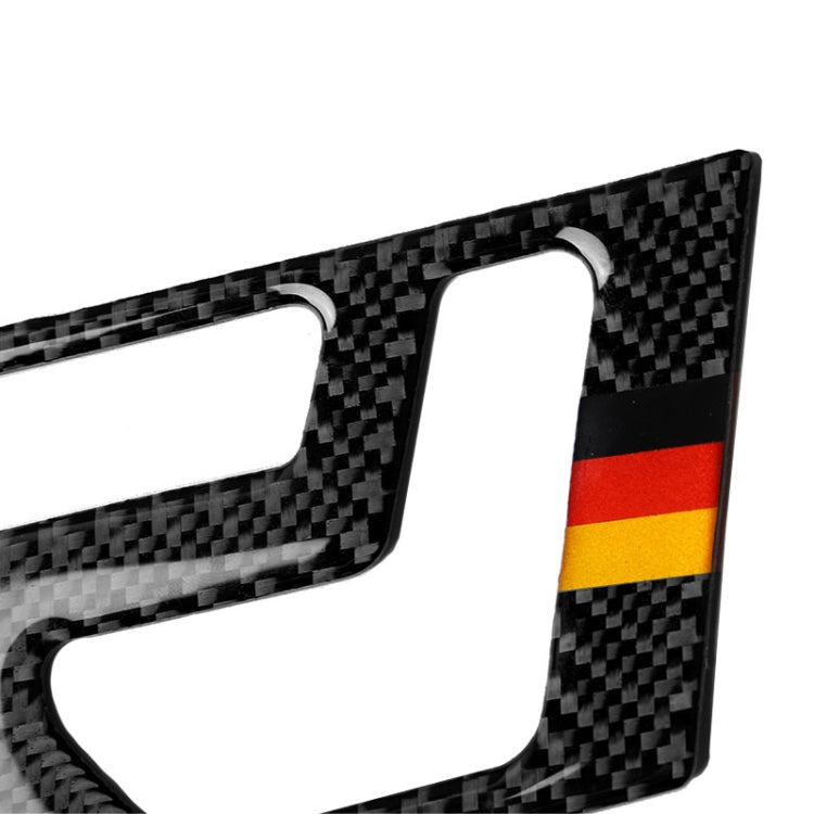 2 PCS German Flag Car Carbon Fiber Seat Adjustment Panel Decorative Sticker for Mercedes-Benz W204 2007-2013, Seat Adjustment