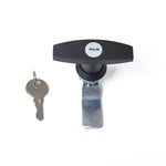 2 PCS Black T Shape Handle Paddle Entry Door Latch & Keys Tool Box Lock for Trailer / Yacht / Truck, 2 PCS Black T Shape Handle