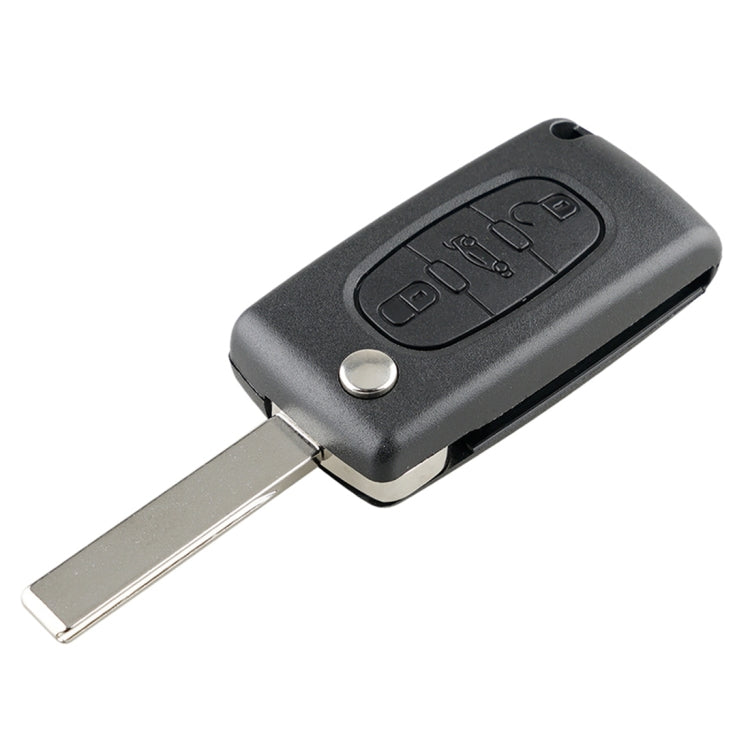 For PEUGEOT Car Keys Replacement 3 Buttons Car Key Case with Grooved, without Holder, For PEUGEOT