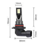 2 PCS 9005 DC12V-24V / 12W / 3000K / 800LM 12LEDs SMD-3030 Car LED Fog Light, 9005 (White Light), 9005