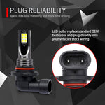 2 PCS 9005 DC12V-24V / 12W / 3000K / 800LM 12LEDs SMD-3030 Car LED Fog Light, 9005 (White Light), 9005