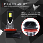 2 PCS H11 / H8 DC12V-24V / 12W / 3000K / 800LM 12LEDs SMD-3030 Car LED Fog Light, H1 (White Light), H11