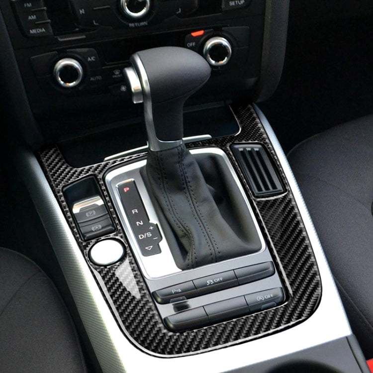 Car Carbon Fiber Gear Position Panel Decorative Sticker for Audi 2010-2018 Q5 / 2009-2016 A4L / 2009-2016 A5, Left Drive, Gear Position (B)