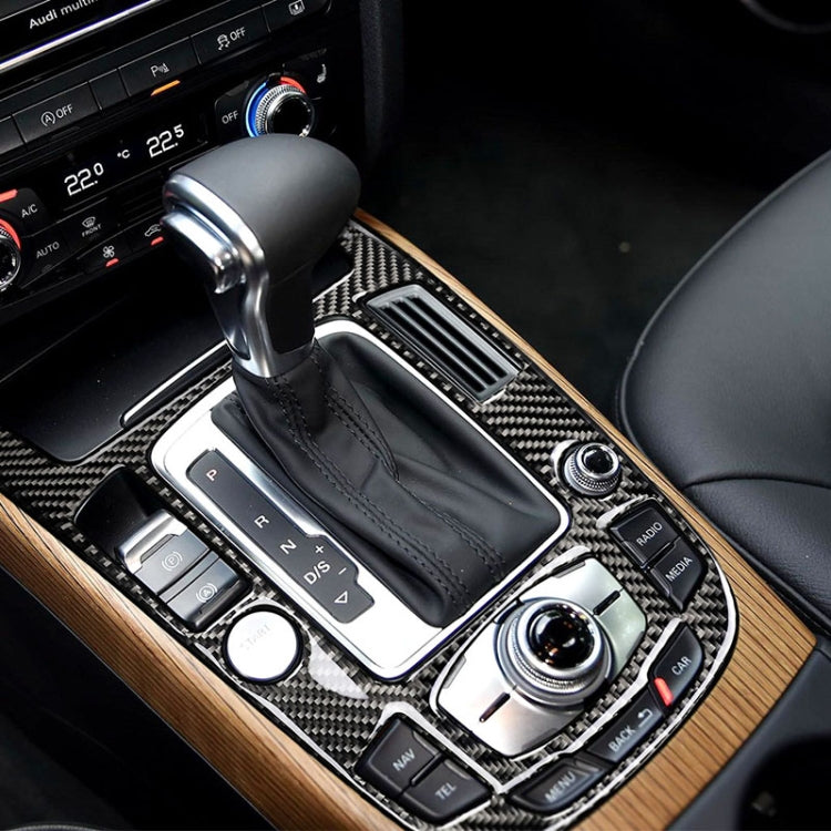 Car Carbon Fiber Gear Position Panel Decorative Sticker for Audi 2010-2018 Q5 / 2009-2016 A4L / 2009-2016 A5, Left Drive, Gear Position (C)