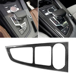 Car Carbon Fiber Gear Position Panel Decorative Sticker for Audi 2017-2018 A4L / 2017-2018 A5 / 2016-2017 A4 B9, Left Drive, Gear Position