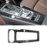 สติกเกอร์ตกแต่งแผงตำแหน่งเกียร์คาร์บอนไฟเบอร์สำหรับ Audi 2014-2017 A3, ขับซ้าย, แผงตำแหน่งเกียร์สำหรับ A3