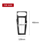 สติกเกอร์ตกแต่งแผงตำแหน่งเกียร์คาร์บอนไฟเบอร์สำหรับ Audi 2014-2017 A3, ขับซ้าย, แผงตำแหน่งเกียร์สำหรับ A3