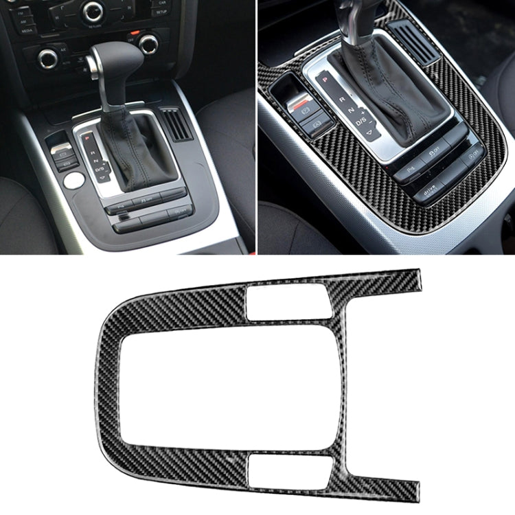 Car Carbon Fiber Gear Position Panel Decorative Sticker for Audi 2010-2018 Q5 / 2009-2016 A4L / 2009-2016 A5, Gear Position For A5