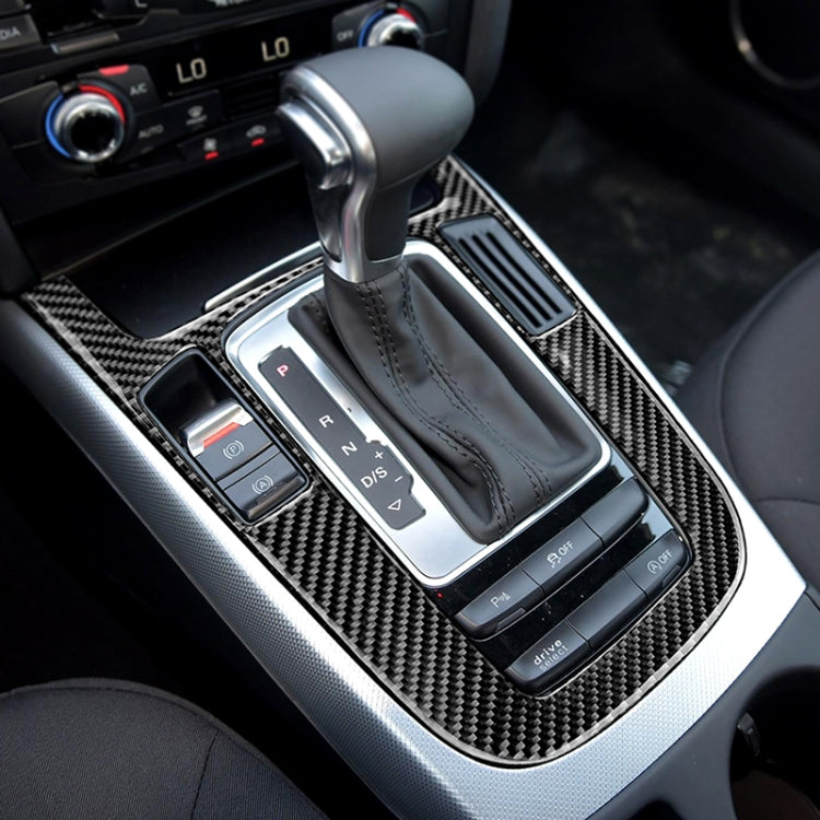 Car Carbon Fiber Gear Position Panel Decorative Sticker for Audi 2010-2018 Q5 / 2009-2016 A4L / 2009-2016 A5, Gear Position For A5