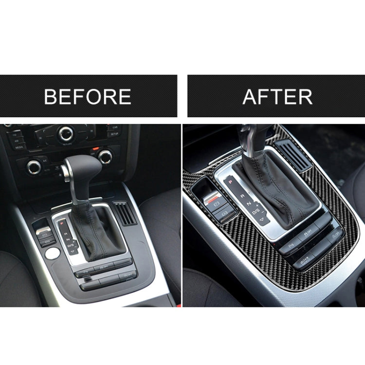 Car Carbon Fiber Gear Position Panel Decorative Sticker for Audi 2010-2018 Q5 / 2009-2016 A4L / 2009-2016 A5, Gear Position For A5