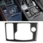 Car Carbon Fiber Left Drive Multimedia Frame B Decorative Sticker for Mazda Axela 2017-2018, Left Drive Multimedia Frame B
