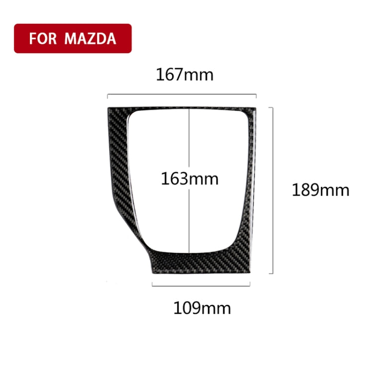 Car Carbon Fiber Left Drive Manual Gear Frame C Decorative Sticker for Mazda Axela 2017-2018, Left Drive Manual Gear Frame C
