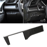 Car Carbon Fiber Headlight Switch Panel Decorative Sticker for Honda Tenth Generation Civic 2016-2019, Left Drive, Headlight Switch