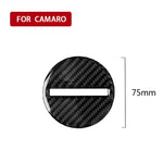Car Carbon Fiber Steering Wheel Logo Decorative Sticker for Chevrolet Camaro 2017-2019, Steering Wheel Logo