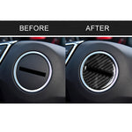 Car Carbon Fiber Steering Wheel Logo Decorative Sticker for Chevrolet Camaro 2017-2019, Steering Wheel Logo