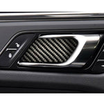 4 PCS Carbon Fiber Car Inner Door Bowl Decorative Sticker for Porsche Macan, Inner Door Bowl