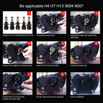 2 PCS S2 H13 / 9008 DC9-36V / 25W / 6000K / 2500LM IP68 Car LED Headlight Lamps, H13 / 9008