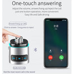 BC42 Bluetooth 5.0 โคมไฟบรรยากาศสีสันหลากหลายในรถยนต์ เครื่องเล่น MP3 รองรับการ์ด TF & ยูดิสก์ & FM, BC42