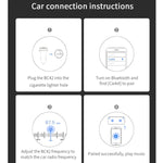 BC42 Bluetooth 5.0 โคมไฟบรรยากาศสีสันหลากหลายในรถยนต์ เครื่องเล่น MP3 รองรับการ์ด TF & ยูดิสก์ & FM, BC42