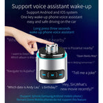 BC42 Bluetooth 5.0 โคมไฟบรรยากาศสีสันหลากหลายในรถยนต์ เครื่องเล่น MP3 รองรับการ์ด TF & ยูดิสก์ & FM, BC42