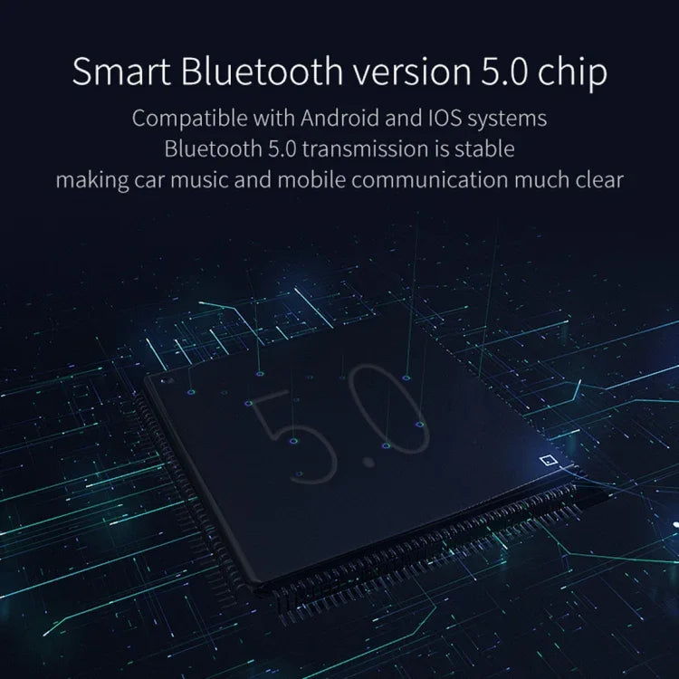 BC42 Bluetooth 5.0 โคมไฟบรรยากาศสีสันหลากหลายในรถยนต์ เครื่องเล่น MP3 รองรับการ์ด TF & ยูดิสก์ & FM, BC42