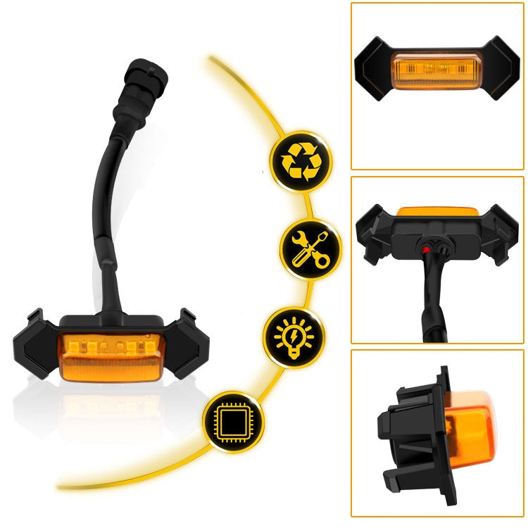 For Toyota Tacoma TRD 2016-2019 6 in 1 Car LED Front Grille Warning Lights, Daytime Running Lights & Wide Lights, 6 in 1