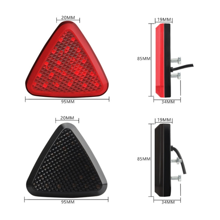 ไฟท้าย LED รูปสามเหลี่ยมสไตล์ X สำหรับจักรยาน/จักรยานเสือภูเขา