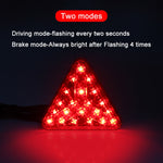 ไฟท้าย LED รูปสามเหลี่ยมสไตล์ X สำหรับจักรยาน/จักรยานเสือภูเขา