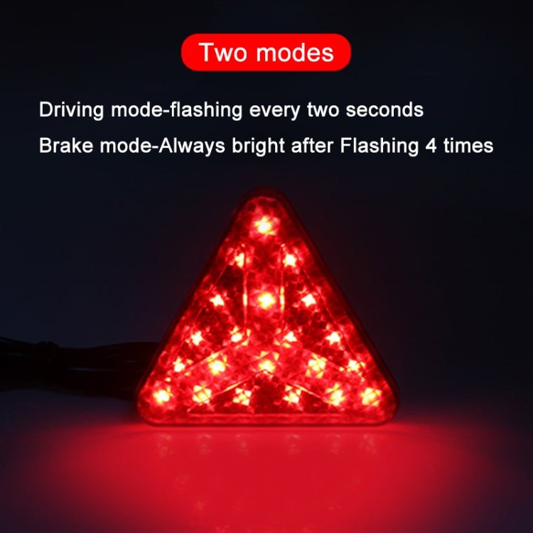 ไฟท้าย LED รูปสามเหลี่ยมสไตล์ X สำหรับจักรยาน/จักรยานเสือภูเขา