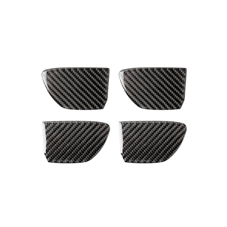 4 PCS Car Carbon Fiber Door Inner Handle Wrist Panel Decorative Sticker for Infiniti Q50 / Q60 2014-2020, Door Inner Handle Wrist