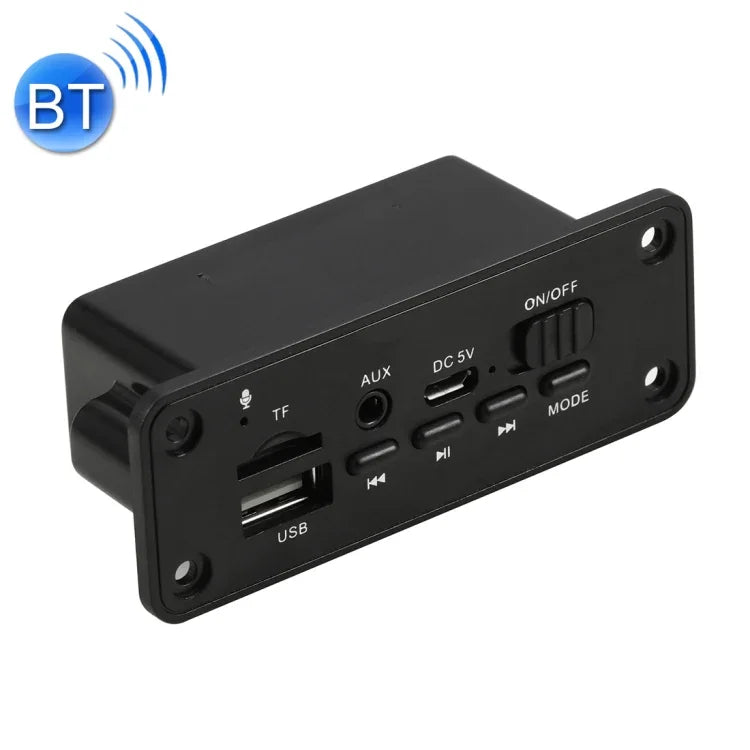 บอร์ดถอดรหัสเครื่องเล่น MP3 เสียงรถยนต์ 5V 2x3W พร้อมวิทยุ FM, ช่อง TF, USB, AUX 3.5 มม. พร้อมบลูทูธและฟังก์ชันบันทึกเสียงโทรศัพท์, บอร์ดถอดรหัสเครื่องเล่น MP3 เสียง