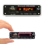 บอร์ดถอดรหัสเครื่องเล่น MP3 เสียงรถยนต์ 5V หน้าจอสี พร้อมวิทยุ FM, ช่อง SD, USB พร้อมฟังก์ชันบลูทูธและรีโมทคอนโทรล, 5V