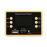 บอร์ดถอดรหัสเครื่องเล่น MP3 สีสำหรับรถยนต์ 5V พร้อมหน้าจอสี วิทยุ FM ช่อง TF USB พร้อมฟังก์ชันบลูทูธและรีโมทคอนโทรล, 5V