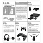 อะแดปเตอร์รับส่งบลูทูธ USB 4.0 สำหรับ Sony PlayStation PS4, สำหรับ PS4