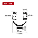 4 in 1 Car Carbon Fiber Steering Wheel Button Decorative Sticker for Lexus IS250 NX200 200t 300h, Left and Right Drive Universal, For Lexus IS250 NX200 200t 300h(A)