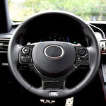 4 in 1 Car Carbon Fiber Steering Wheel Button Decorative Sticker for Lexus IS250 NX200 200t 300h, Left and Right Drive Universal, For Lexus IS250 NX200 200t 300h(A)