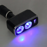 SHUNWEI SD-1909 80W 0.8A Car 2 in 1 USB Charger 90 Degree Free Rotation Cigarette Lighter, SD-1909 (Black), SD-1909